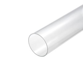 MECCANIXITY Acrylic Pipe Clear Rigid Round Tube 61mm ID 65mm OD 10" for Lamps and Lanterns, Water Cooling System