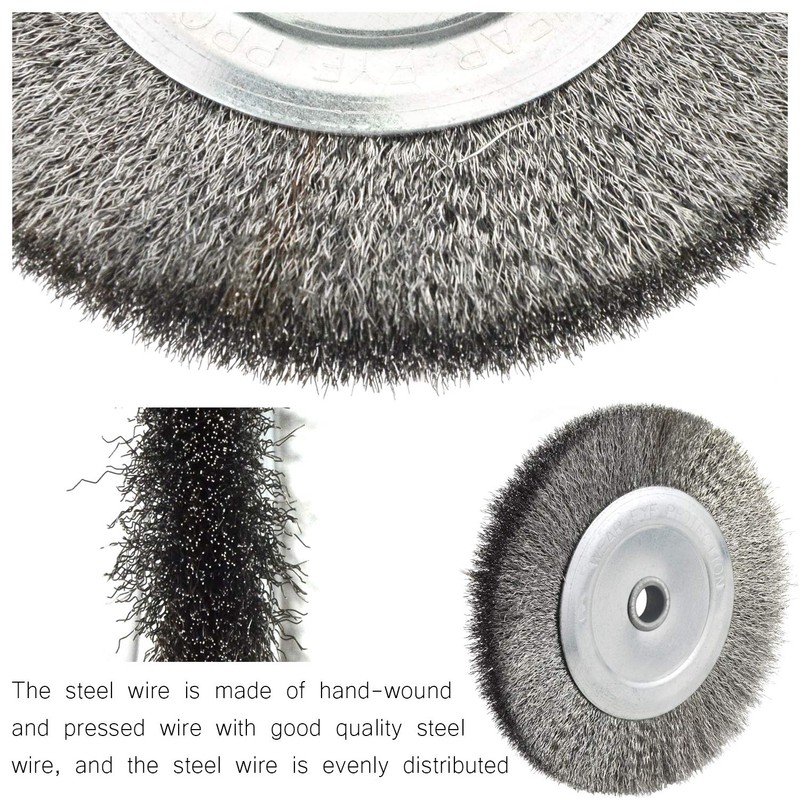 6 Inch Bench Grinder Grinding Wheel & Wire Wheel Brush