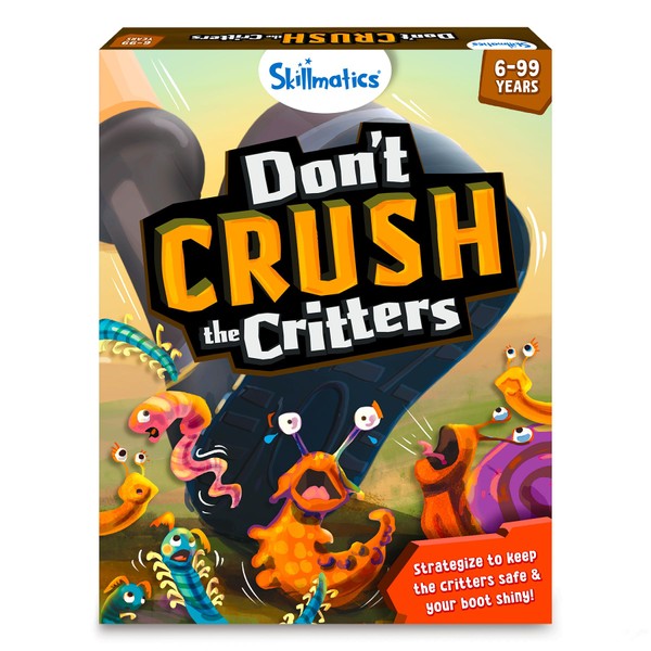Skillmatics Board Game - Don't Crush The Critters, Fun & Thrilling Strategy Game for Family Game Night, Card Games & Toys for Kids, Teens and Adults, Gifts for Boys and Girls Ages 6, 7, 8, 9 and Up