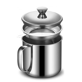 SZTNKSKJ Grease Container, Bacon Grease Container With Strainer, For Storing Frying Oil And Cooking Grease (1 L)