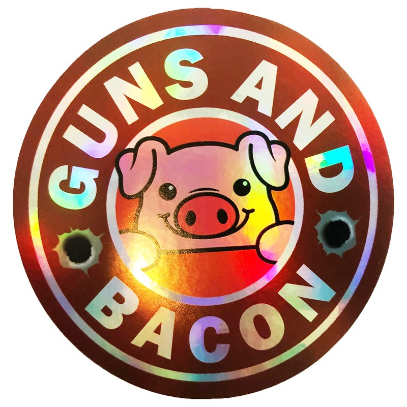 Reflective Guns and Bacon 2A Second Amendment Gun Rights NRA
