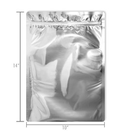 PackFreshUSA: Gallon (10" x 14") AirTight Seal-Top Mylar Bags for Long-Term Food Storage - Genuine Standard Thickness -Air Tight - Heat Sealable - Food Grade - Rounded Corners - Pack of 100