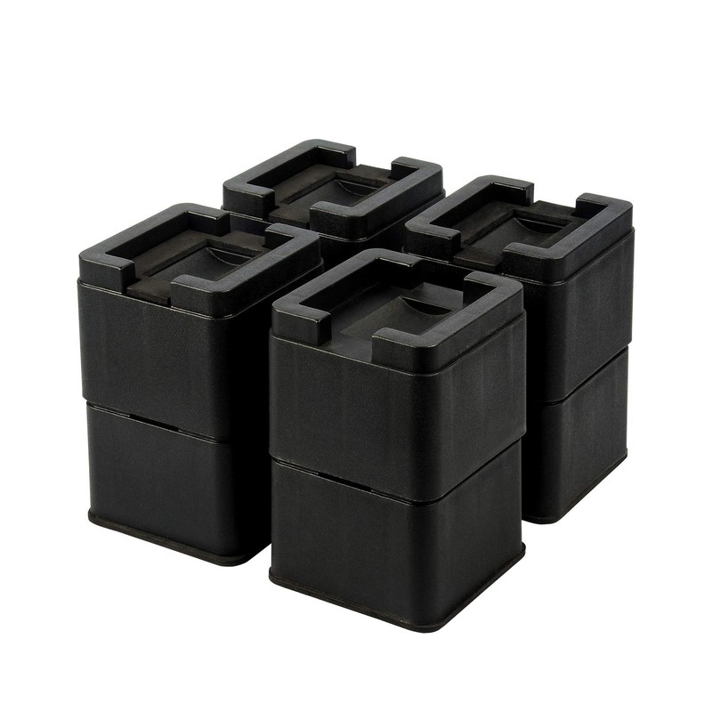 BTSD-home 3 or 6 Inch Bed Risers Heavy Duty Adjustable