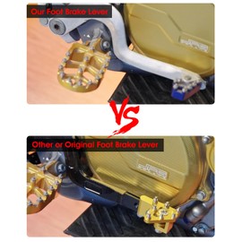 JFG RACING Palanca de pedal de freno trasero – CNC aluminio motocicleta DRZ400 2000-2004 /DRZ400S 2000-2019 /DRZ400E 2000-2007 /DRZ400SM 2005-2019 (naranja)