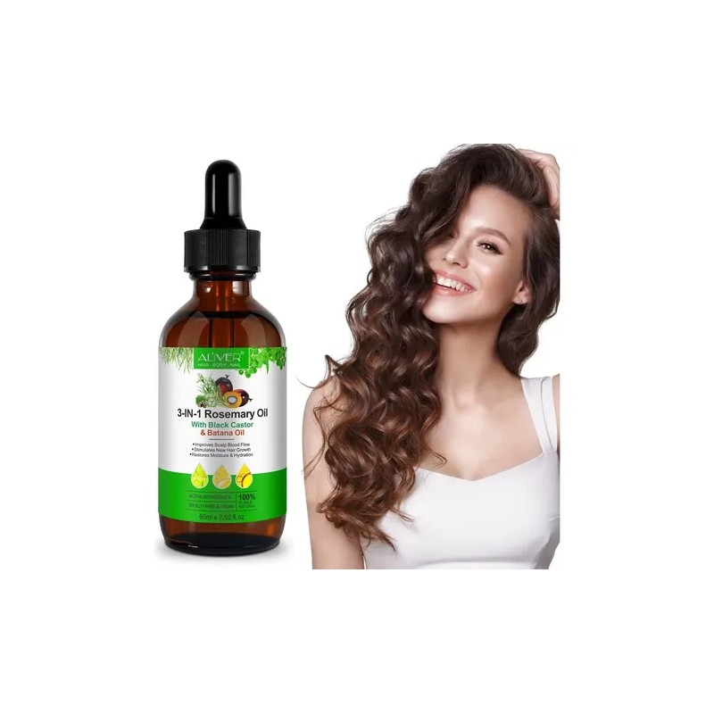 Aceite 3 En 1 Ricino Negro Batana Anticaída Capilar 60