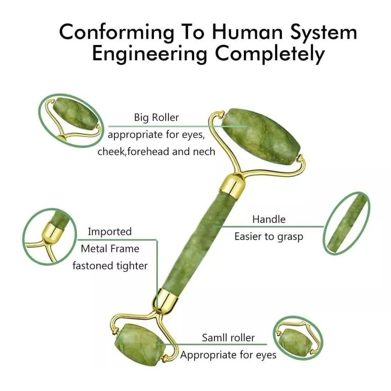 HSJ2021HSJ Jade Roller And Gua Sha Scraper Set Beauty Tool,