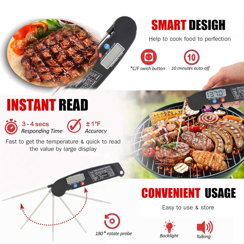 Thermometer Digital Instant Read Meat Thermometer Food Cooking Temperature Tester