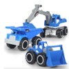 Set of 3 Excavator, Bulldozer, Toy, Working Car, Sand Play,