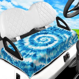 peacoblue Golf Cart Seat Covers Towel Tie-dye 100% Microfiber 51"x31" Golf Cart Seat Blanket Cushions Golf Accessories Universal Fit for Club Car EZGO Yamaha Precedent 2-Seat Golf Carts