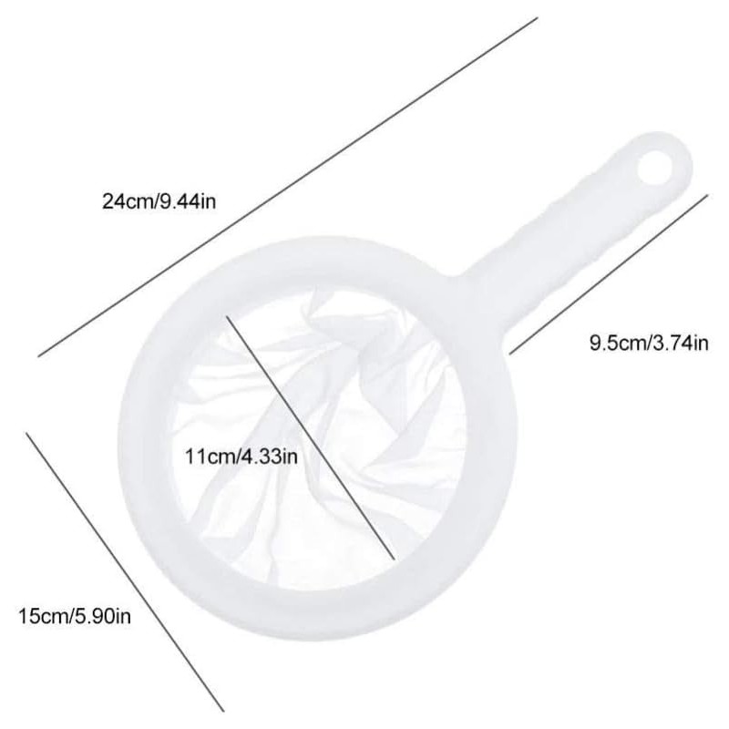 Kitchen Ultra-Fine Nylon Mesh Strainer I Plastic Sieve Fine Mesh