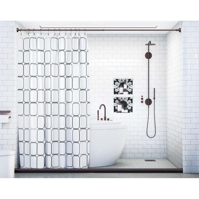 Bronze Shower Curtain Rod, Adjustable 43-72 Inches,Rust Resistance, Tension Rod