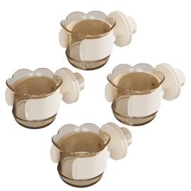 2pcs/4pcs PET Bird Bowls with Clamp, Bird Cage Feeder, Durable Water Bowl, Feeding Cups, Water Feeder for Cockatiel, Parakeet, Macaw, Finches, Lovebirds, Small Animals Gray (Gray, 4pcs)