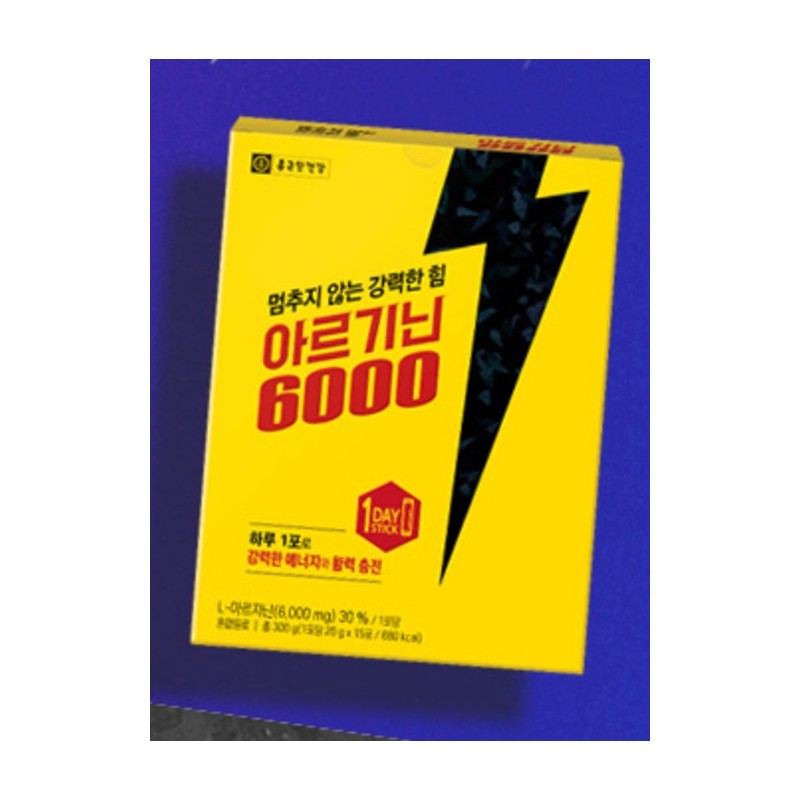 종근당건강 아르기닌 6000 15p, 300g, 1개 Jongkundang Health Arginine 6000
