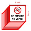 No Smoking Sign Stickers 8 x 8 Inches Indoor &
