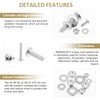 Kindroufly 722 Pieces #4-40#6-32#8-32#10-24, Phillips Pan Head Machine Screws Nuts