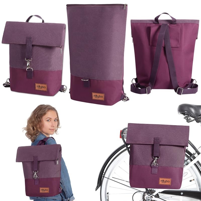 millybo Sweet Bicycle Pannier Bag, Women's Backpack, red