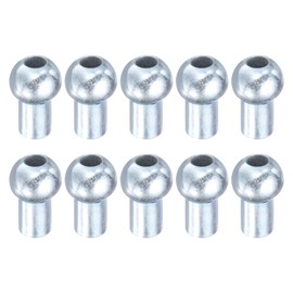 PATIKIL Cable Ball Stopper, 10pcs Gym Machine Accessories for 5mm Cable Fitness Equipment Wire Rope Port Joint Replacement Parts for Home Gym Machine, Silver