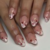 Valentine's Day Press on Nails Short Almond Fake Nails with