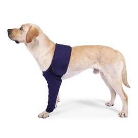 Dog Surgery Recovery Sleeve, Dog Knee Brace, Elbow Bandage Protector, Pet socks paws stop licking for Front Right & Left Leg, Wounds, Bandages, Anti-Licking for Dogs, Blue