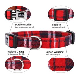 Faleela Soft &Comfy Bowtie Dog Collar,Detachable and Adjustable Bow Tie Collar,for Small Medium Large Pet (M, Red)