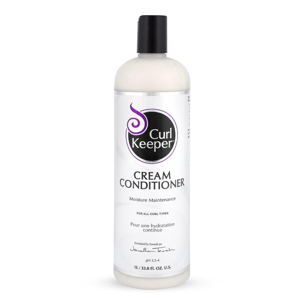 Curl Keeper Cream Conditioner for Curly Hair, 33.8 Fl Oz - Lightweight Daily Hair Conditioner for All Curl Types - Moisturizing & Deep Conditioning Helps Detangle, Maintain Shine & Locks-In Color