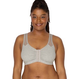 Fruit of the Loom - Sujetador deportivo con tirantes de malla, Gris Heather, 36