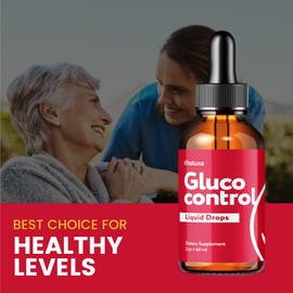 (5 Pack) Gluco Control Drops, GlucoControl Liquid Supplement with Advanced Maximum Strength, Premium Health Formula for Overall Health & Wellness Loss Support, Gluc Control Vitamins Reviews (10oz)
