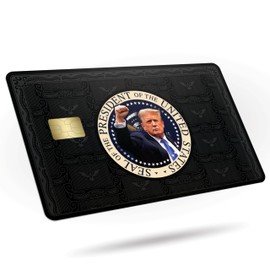 KCD Credit Card Skin Sticker Cover Decal Wrap - 3-Pack – Presidential Seal Inspired Design – Durable Vinyl Stickers for Cards – CCS023 (Black)