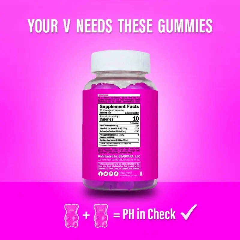 PH Balance Gummies for Women – Pineapple Flavored Probiotics Supplement
