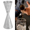 Jigger Stainless Steel Leaves Stripe Double Head Cocktail Bartending Jigger