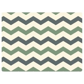 Rectangle Pretty Digitally Printed Surface Office Chair Mat for Carpet & Hardwood Floor | Green Grey Ivory Color Soft Plush Dense Multi-Layer Construction Foldable 35" X 47" Computer Desk Chair Mat