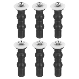 uxcell 6Pcs Toilet Seat Hinge Screw, Stainless Steel M6 Universal Toilet Seat Screws 2.5" Expanding Rubber Bolt with 1.1" Plastic Gasket for Toilet Seat Replacement Parts