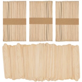 OWLKELA-150 Pieces Jumbo Lollipop Sticks, 150mm Natural Wood Craft Sticks, Lolly Sticks for Home and School Crafts, Popsicle Sticks, Ideal for Arts and Handwork, Classroom Art Supplies