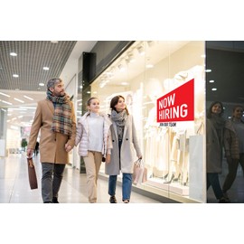 Large 12"x18" Now Hiring Join Our Team Window & Vehicle Decal - Weather and UV Resistant - Outdoor Durability