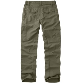 Mens Hiking Pants Lightweight Quick Dry Zip Off Safari Camping Fishing Travel boy Scout Pants 6855Light Green42
