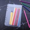 Antner A5バインダーポケット ファスナーなし 6穴キャッシュ封筒 A5予算バインダー用 A5プランナーインサート バインダーポーチ マネー封筒 現金予算用 ルーズリーフバッグ