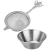 1 Colander and 1 Stainless Steel Small Bowl, Tea Filter,