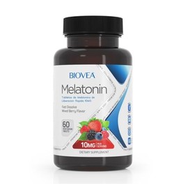 Biovea suplemento para un mejor descanso 60 tabletas sabor frutos rojos rapida disolucion que se disuelven en la boca 10mg