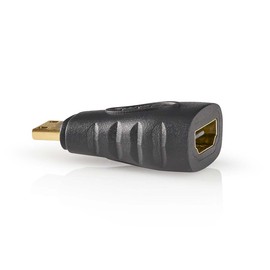 Nedis HDMI Adapter, HDMI Mini Connector - HDMI Female, Gold-Plated & Straight, Anthracite