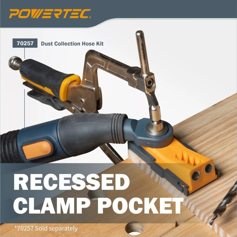POWERTEC 71845 Twin Pocket Hole Jig with Screws Kit for