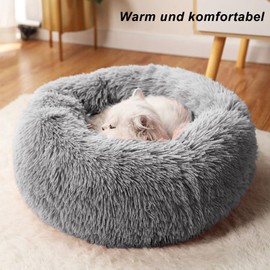 CALIYO Dog Bed Small Dogs, Fluffy Cat Bed, Washable Cat Cushion, Washable Cat Bed, Dog Bed, Round Cat Basket, Diameter 60 cm