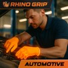 RHINO GRIP Nitrile Gloves - Disposable Gloves, Diamond Grip Orange