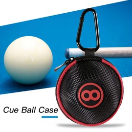 Lixada Cue Ball Case Clip-on Attaching Billiard Balls Holder Cue Ball Bag Pool Ball Training Balls Case