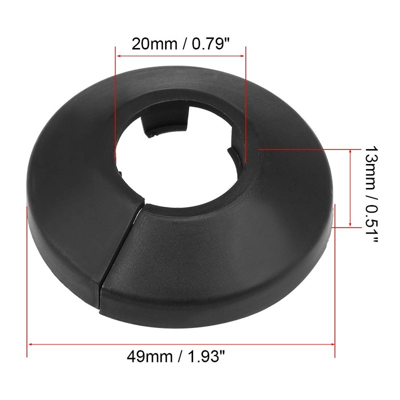 sourcing map 20mm Pipe Cover Decoration PP Plastic Water Pipe