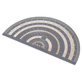 Protractor Angle Measuring Tool Electroplated Black Stainless Steel Woodworking Ruler