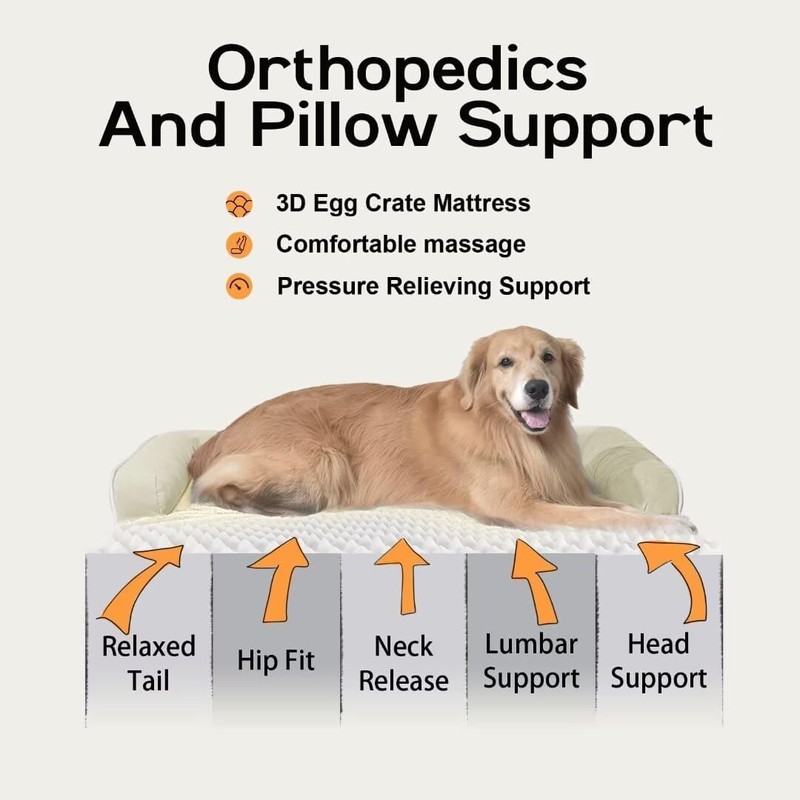 Extra Large Dog Bed-Orthopedic Waterproof XL Dog Bed for XLarge