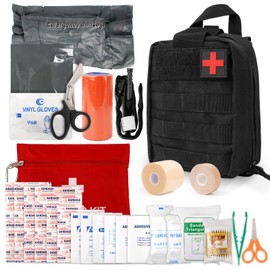 E EASTSTORM Tactical IFAK Erste Hilfe Set Survival Kit Notfalltasche für Camping, Jagd, Wandern, Motorrad,Auto und Abenteuer,Militär Notfall Ausrüstung mit israeli Bandage