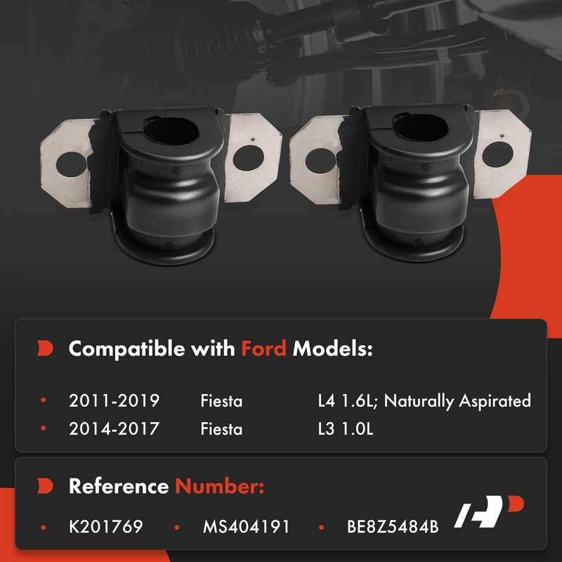 A-Premium 2 x Front To Frame Sway Bar Bushing Kit,