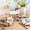 Asee'm 4pcs Cheesecloth Table Runner 120 Inches Long Nude Boho