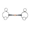 Shires Black Sweet Iron Universal With Lozenge Horse Bit 6",